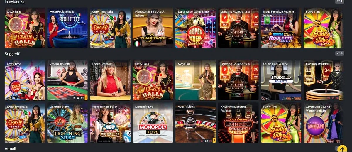 PlanetWin365 Live-Casino