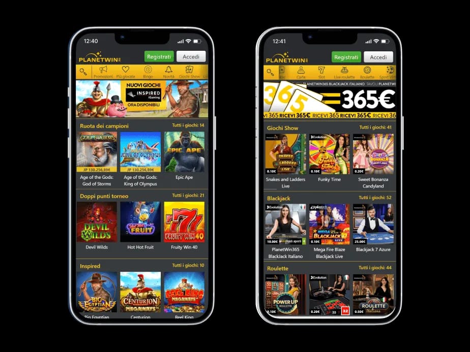 PlanetWin365 Online-Casino auf dem Handy